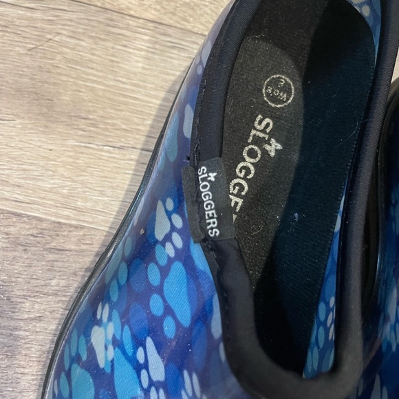 Sloggers Vibrant Blue Paw Print Shoes - Picture 6 of 6